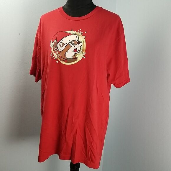Buc-ees Christmas 2023 T-shirt Short Sleeve Beginning To Look A Lot Like Red XL - Picture 2 of 9